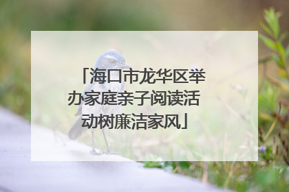 海口市龙华区举办家庭亲子阅读活动树廉洁家风