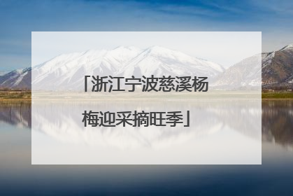 浙江宁波慈溪杨梅迎采摘旺季