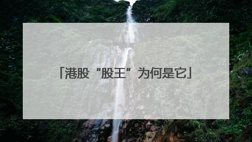 港股“股王”为何是它