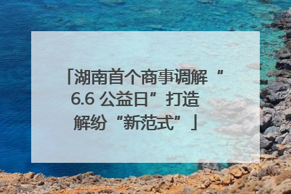 湖南首个商事调解“6.6 公益日”打造解纷“新范式”