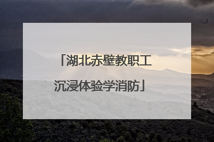 湖北赤壁教职工沉浸体验学消防