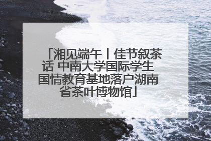 湘见端午丨佳节叙茶话 中南大学国际学生国情教育基地落户湖南省茶叶博物馆