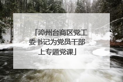 漳州台商区党工委书记为党员干部上专题党课