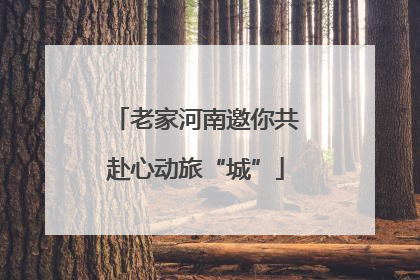 老家河南邀你共赴心动旅“城”