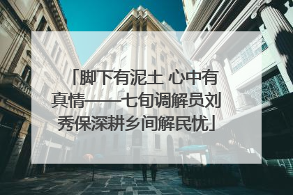 脚下有泥土 心中有真情——七旬调解员刘秀保深耕乡间解民忧