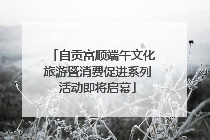自贡富顺端午文化旅游暨消费促进系列活动即将启幕