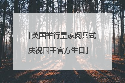 英国举行皇家阅兵式庆祝国王官方生日