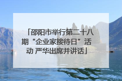 邵阳市举行第二十八期“企业家接待日”活动 严华出席并讲话