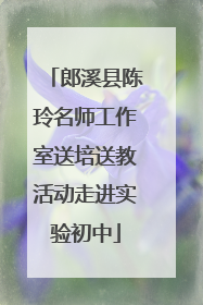 郎溪县陈玲名师工作室送培送教活动走进实验初中