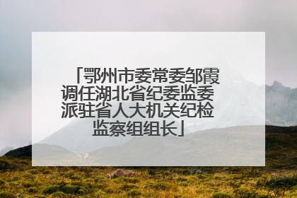 鄂州市委常委邹霞调任湖北省纪委监委派驻省人大机关纪检监察组组长