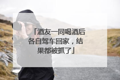 酒友一同喝酒后各自驾车回家，结果都被抓了