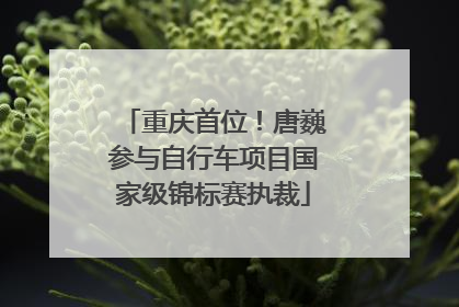 重庆首位！唐巍参与自行车项目国家级锦标赛执裁
