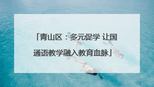 青山区：多元促学 让国通语教学融入教育血脉