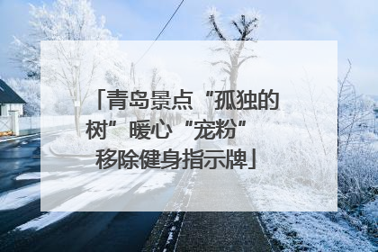 青岛景点“孤独的树”暖心“宠粉” 移除健身指示牌
