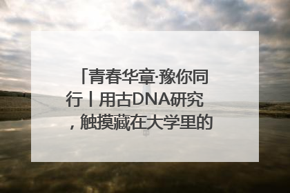 青春华章·豫你同行丨用古DNA研究，触摸藏在大学里的“上下五千年”