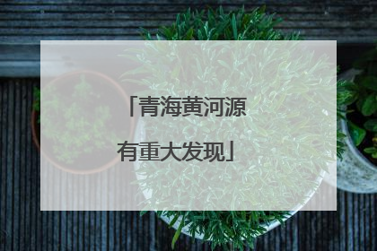 青海黄河源有重大发现