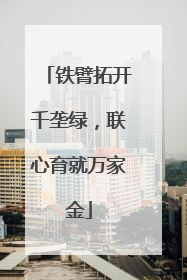 铁臂拓开千垄绿，联心育就万家金
