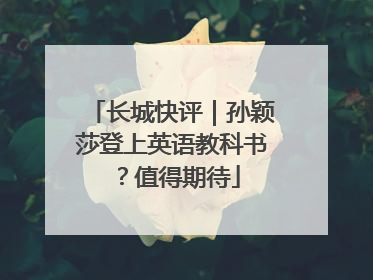 长城快评｜孙颖莎登上英语教科书？值得期待