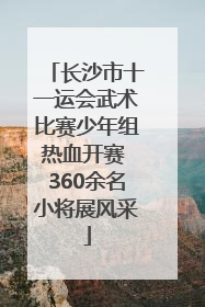 长沙市十一运会武术比赛少年组热血开赛 360余名小将展风采