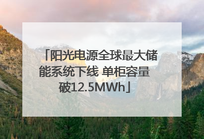 阳光电源全球最大储能系统下线 单柜容量破12.5MWh