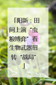 阳新：田间上演“虫粮博弈”看生物武器扭转“战局”