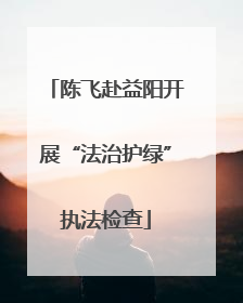 陈飞赴益阳开展“法治护绿”执法检查