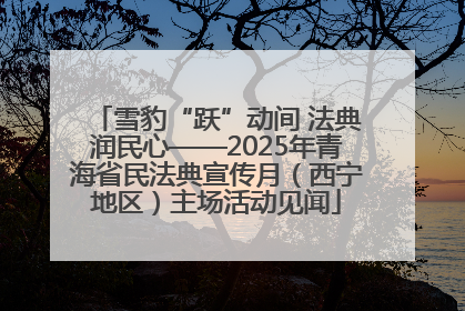 雪豹“跃”动间 法典润民心——2025年青海省民法典宣传月（西宁地区）主场活动见闻