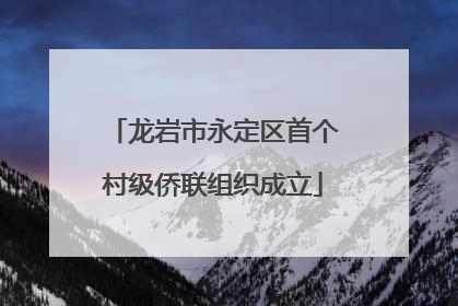 龙岩市永定区首个村级侨联组织成立