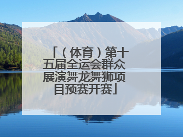 （体育）第十五届全运会群众展演舞龙舞狮项目预赛开赛