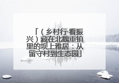 （乡村行·看振兴）藏在北魏重镇里的坝上雅居：从留守村到生态园