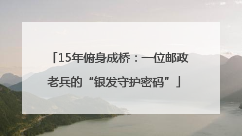 15年俯身成桥：一位邮政老兵的“银发守护密码”