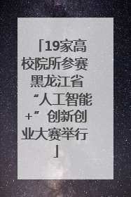 19家高校院所参赛 黑龙江省“人工智能+”创新创业大赛举行
