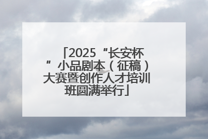 2025“长安杯”小品剧本（征稿）大赛暨创作人才培训班圆满举行